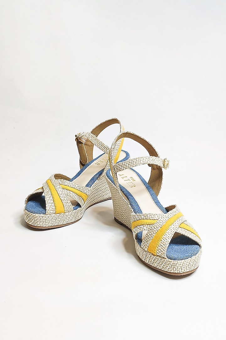 Multi-Colored Jute Criss-Cross Wedges by The Alter at Pernia's Pop Up Shop