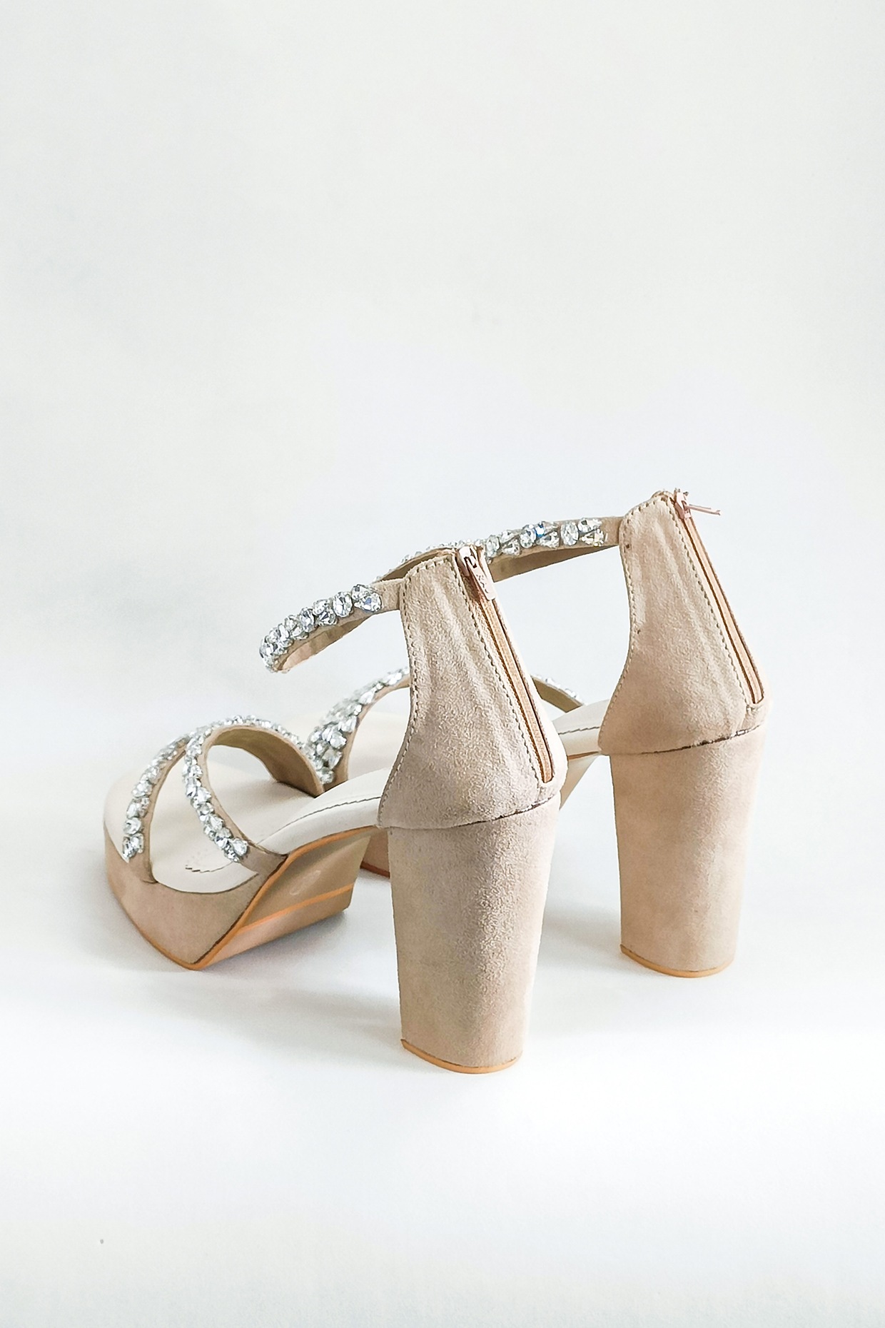 Embellished Strappy Platform Heels | boohoo