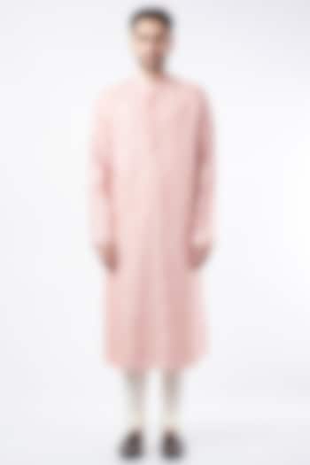 Baby Pink Embroidered Kurta Set by ALLUR at Pernia's Pop Up Shop