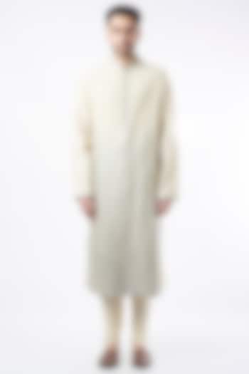 Cream Embroidered Shaded Kurta Set by ALLUR at Pernia's Pop Up Shop