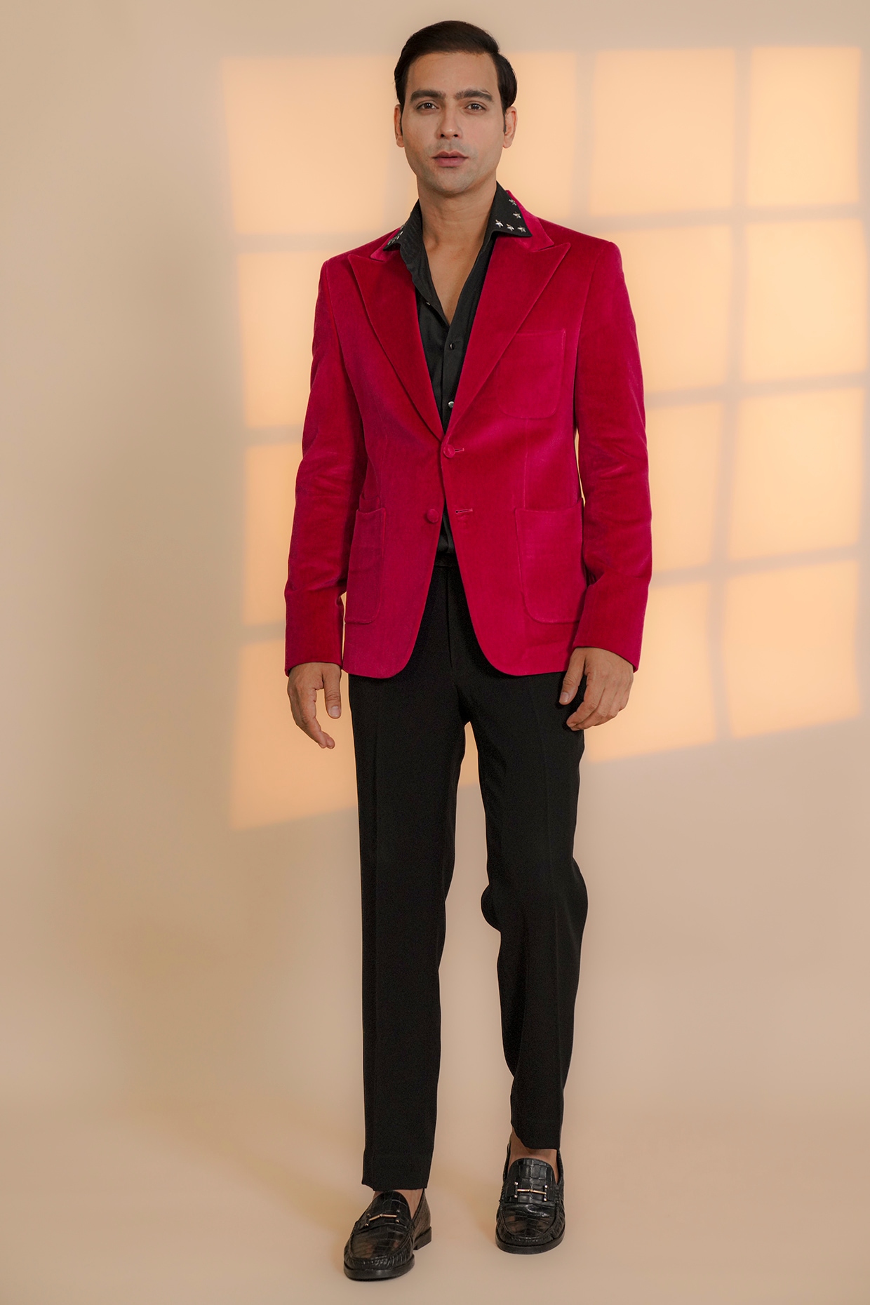 Dark pink blazer best sale