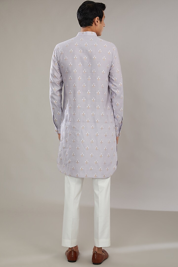 Purple Brocade Embroidered Bundi Set by AL USTAAD at Pernia's Pop Up Shop