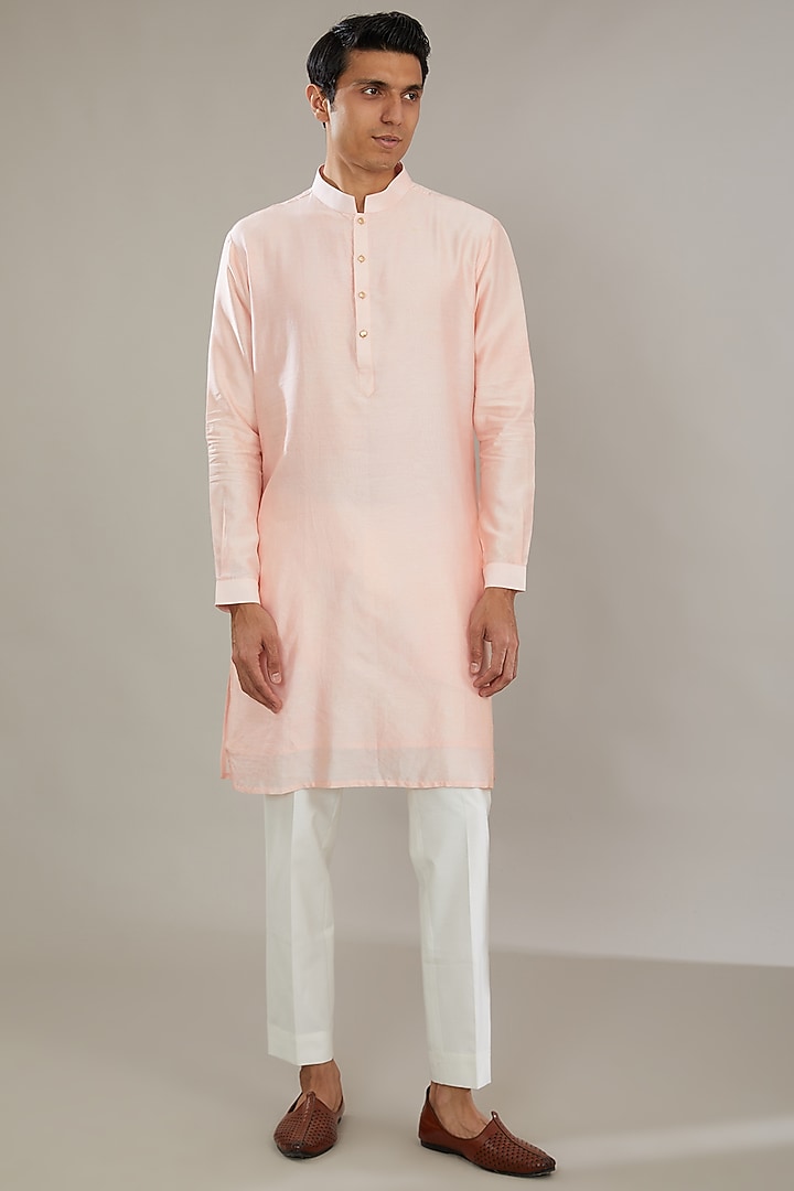 Ivory Cotton Silk Embroidered Bundi Set by AL USTAAD at Pernia's Pop Up Shop