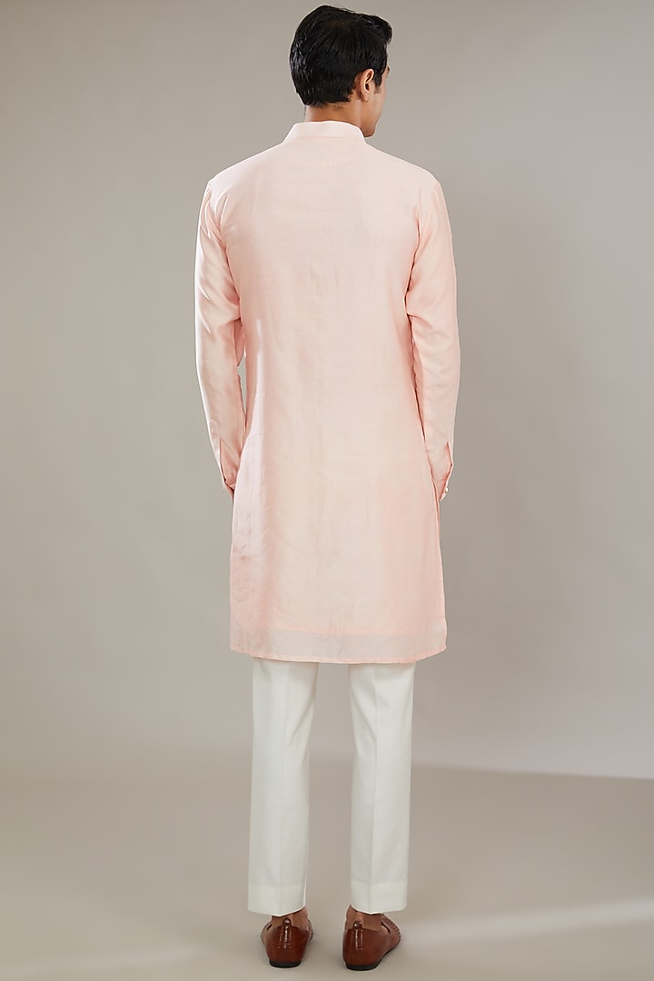 Ivory Cotton Silk Embroidered Bundi Set by AL USTAAD at Pernia's Pop Up Shop