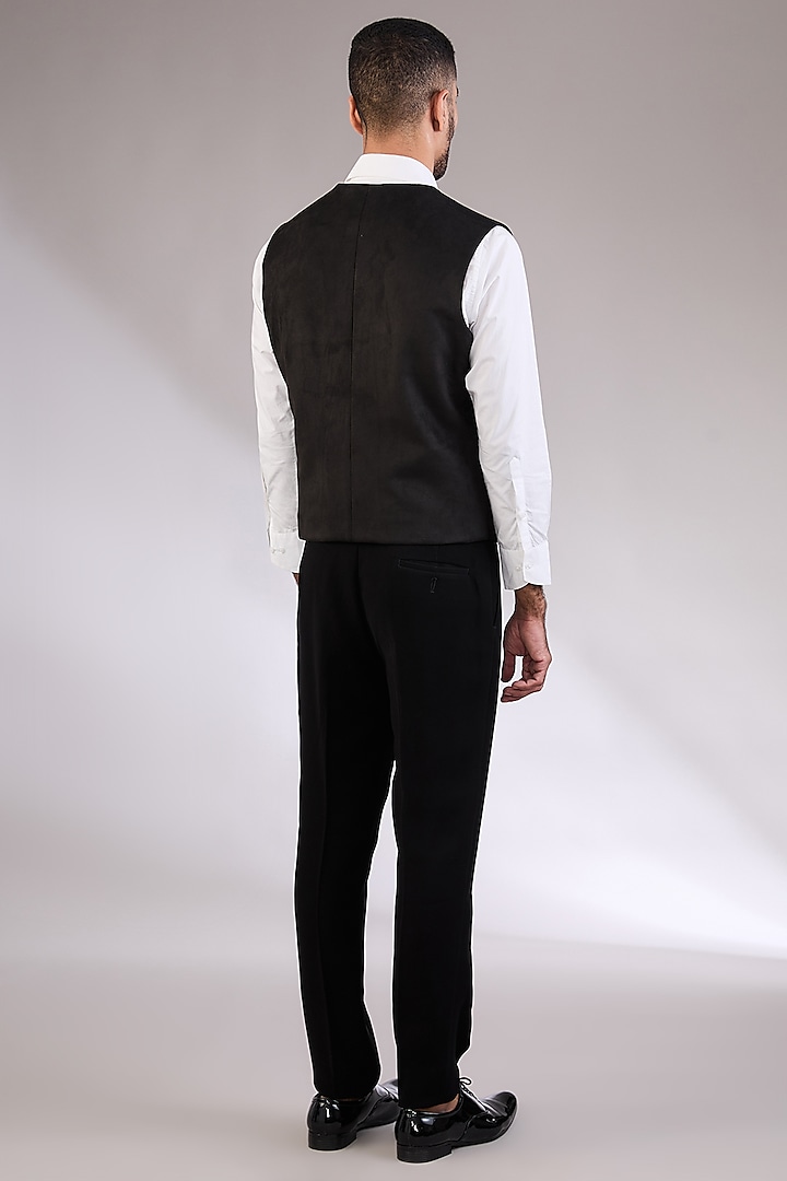 Light Grey Wool Blazer With Waistcoat by AL USTAAD at Pernia's Pop Up Shop