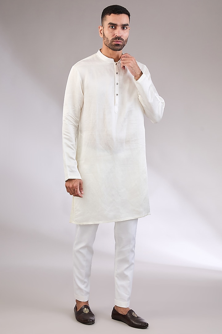 Yellow Silk Pearl Embroidered Groom Bandhgala Set by AL USTAAD at Pernia's Pop Up Shop