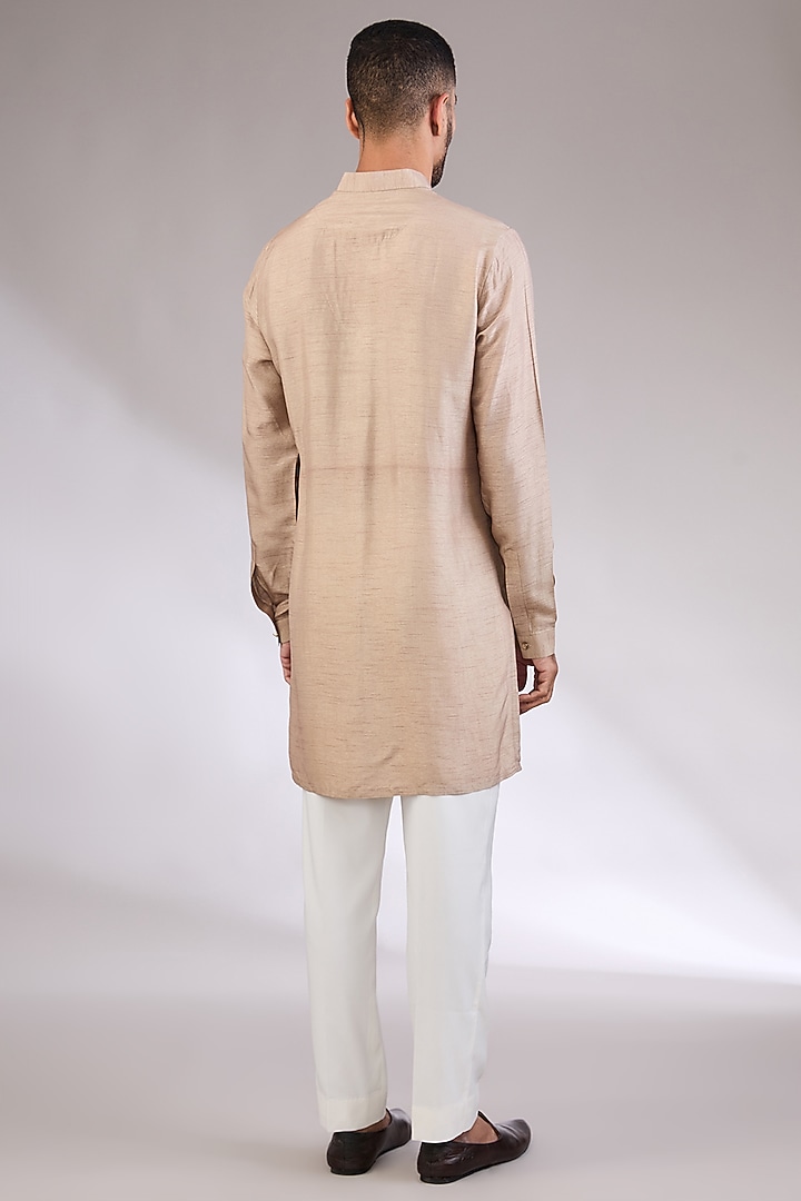 Off-White Silk Wedding Bandhgala Set by AL USTAAD at Pernia's Pop Up Shop