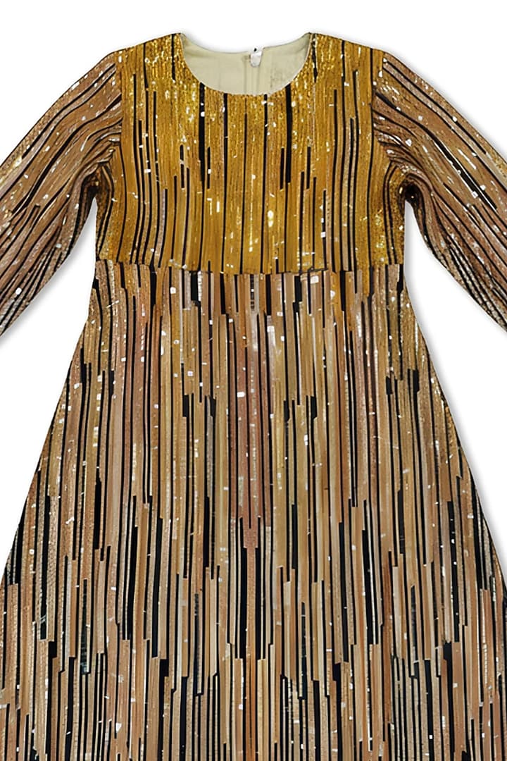 Multi-Colored Net Sequins Embroidered Gown For Girls by Alyaansh Couture at Pernia's Pop Up Shop
