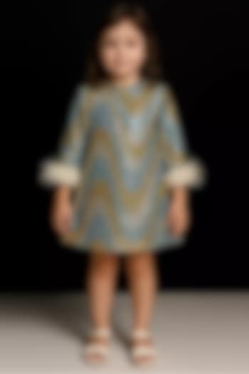 Multi-Colored Sequins Net Dress For Girls by Alyaansh Couture at Pernia's Pop Up Shop