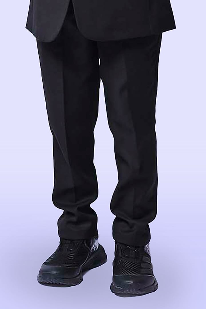 Black Polyester Sequins Tuxedo Set For Boys by Alyaansh Couture at Pernia's Pop Up Shop