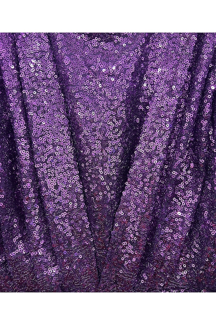 Purple Sequins Georgette Jumpsuit For Girls by Alyaansh Couture at Pernia's Pop Up Shop