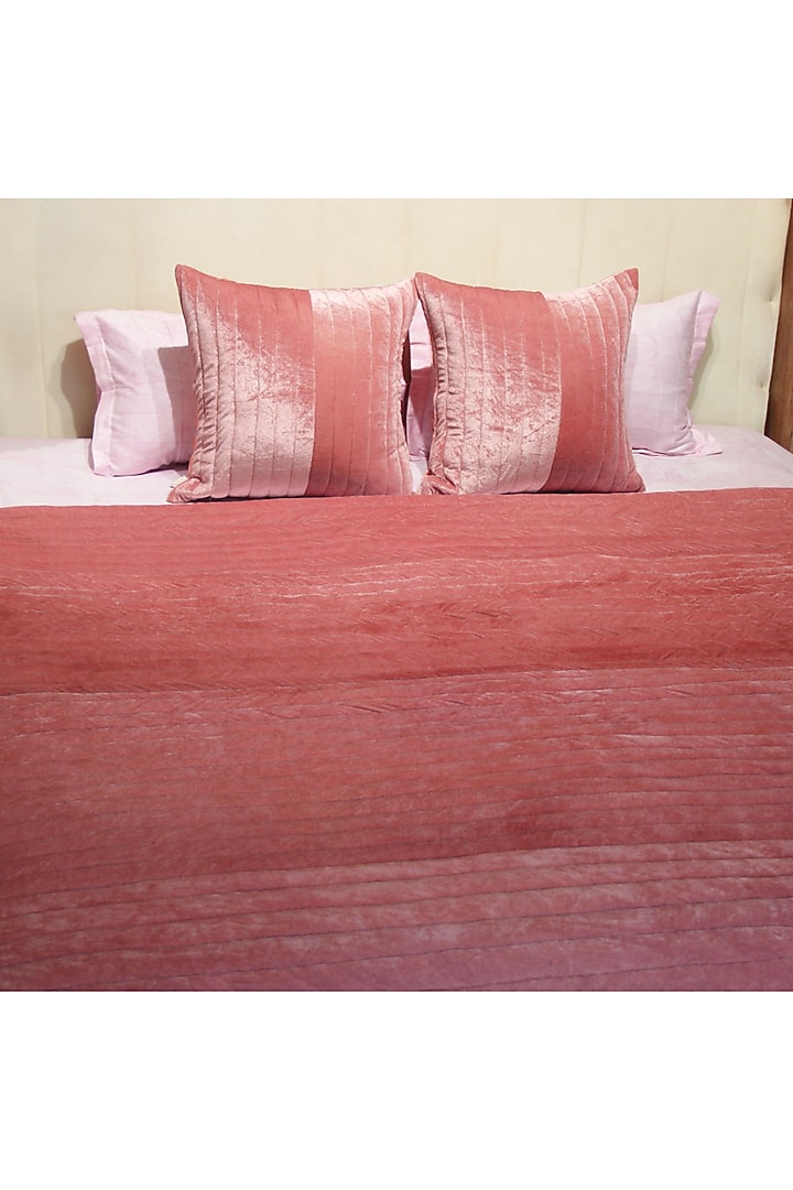 Pink Quilted Bedspread (set of 3) by ALCOVE at Pernia's Pop Up Shop