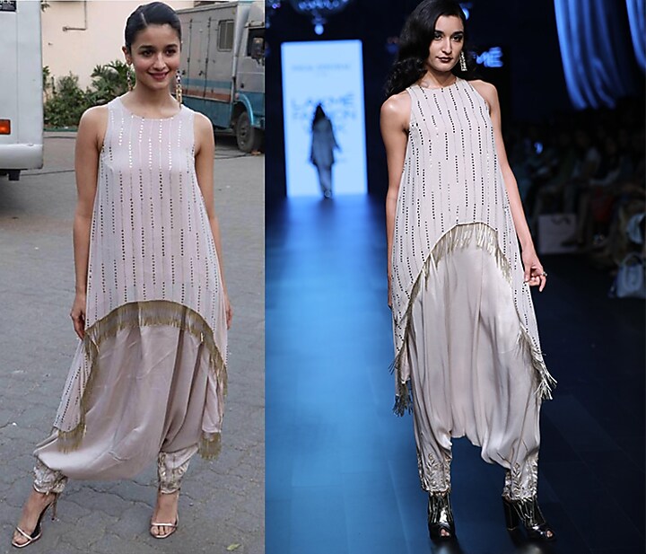 Stone raised hem tunic and embroidered pants set available only at Pernia's Pop Up Shop.