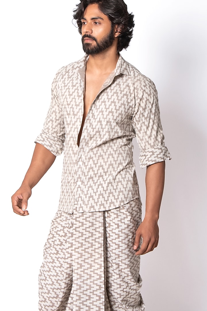 Cobalt Blue Tie-Dye Party Wear Shirt by Sepia Stories Men at Pernia's Pop Up Shop