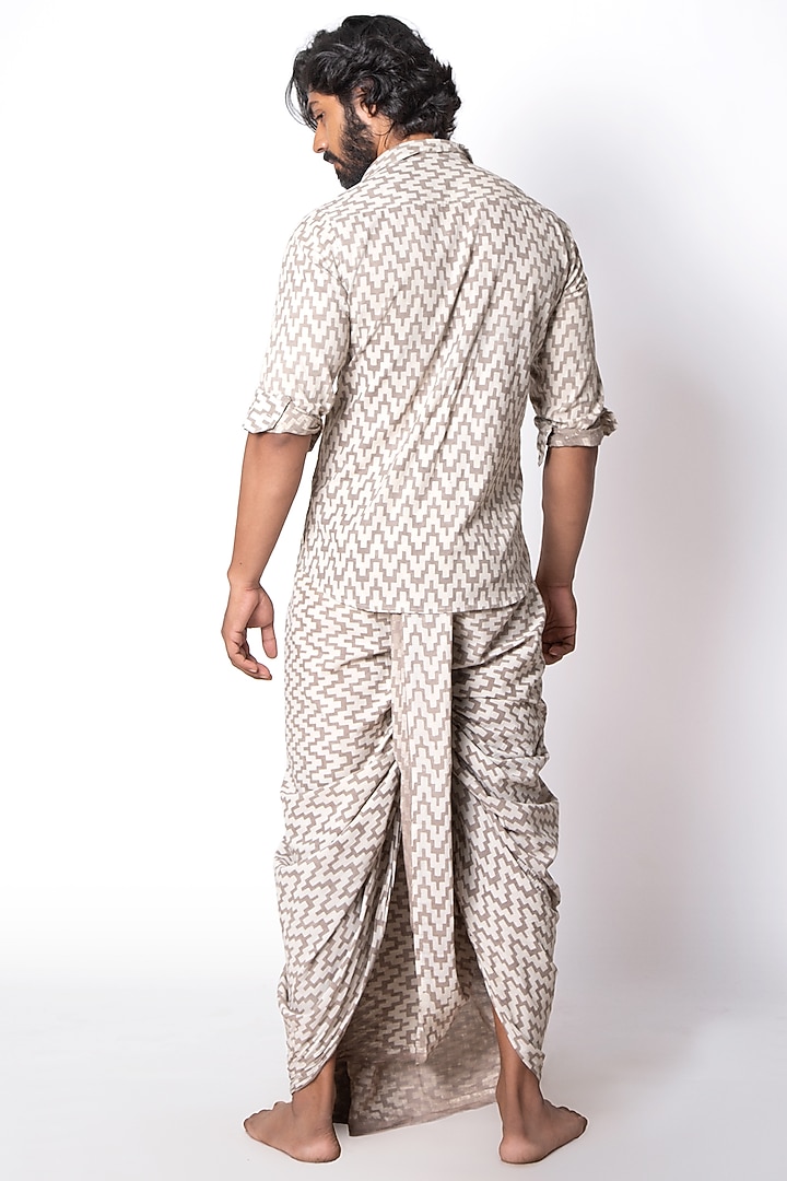 Cobalt Blue Tie-Dye Party Wear Shirt by Sepia Stories Men at Pernia's Pop Up Shop