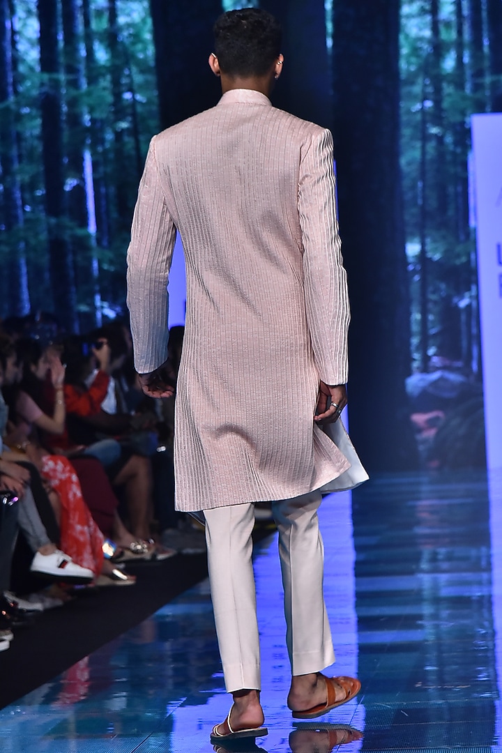 Pink Embroidered Coat With Pants by Amaare at Pernia's Pop Up Shop
