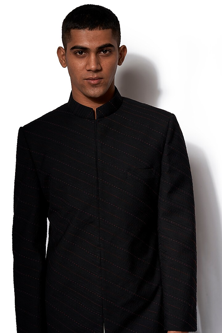 Black Tagai Jacket With Pants by Amaare at Pernia's Pop Up Shop