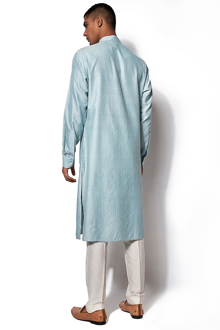 Ice Blue Tagai Kurta Set by Amaare at Pernia's Pop Up Shop