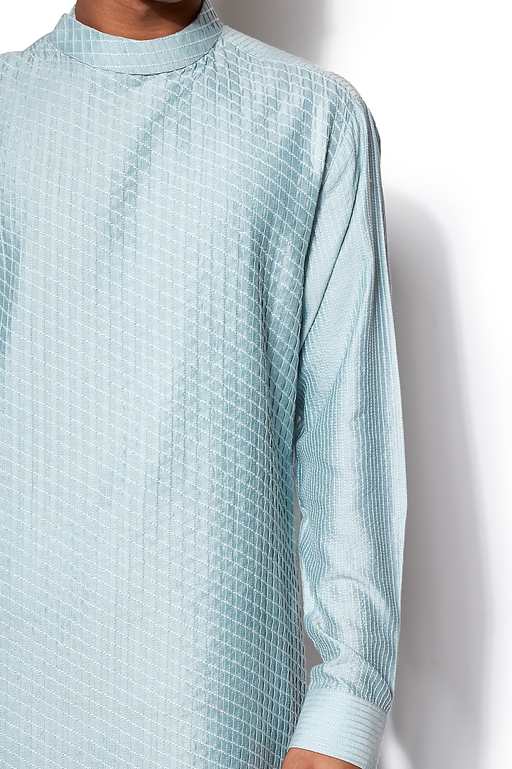 Ice Blue Tagai Kurta Set by Amaare at Pernia's Pop Up Shop