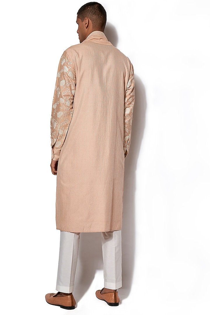 Beige Embroidered Kurta Set by Amaare at Pernia's Pop Up Shop