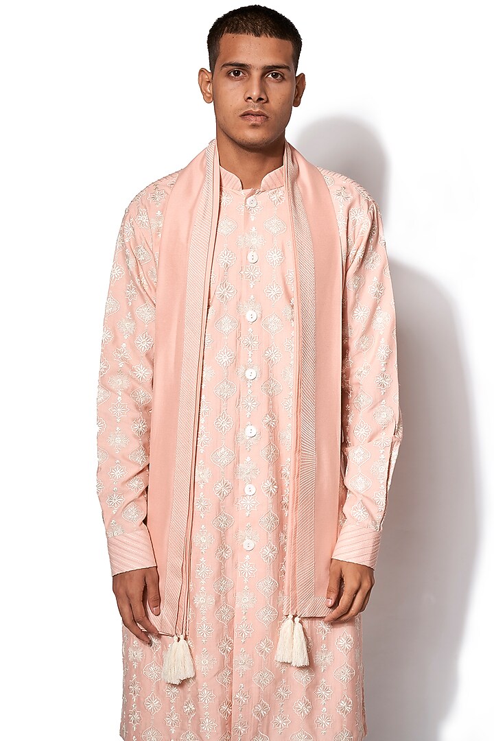 Pink Embroidered Kurta Set by Amaare at Pernia's Pop Up Shop