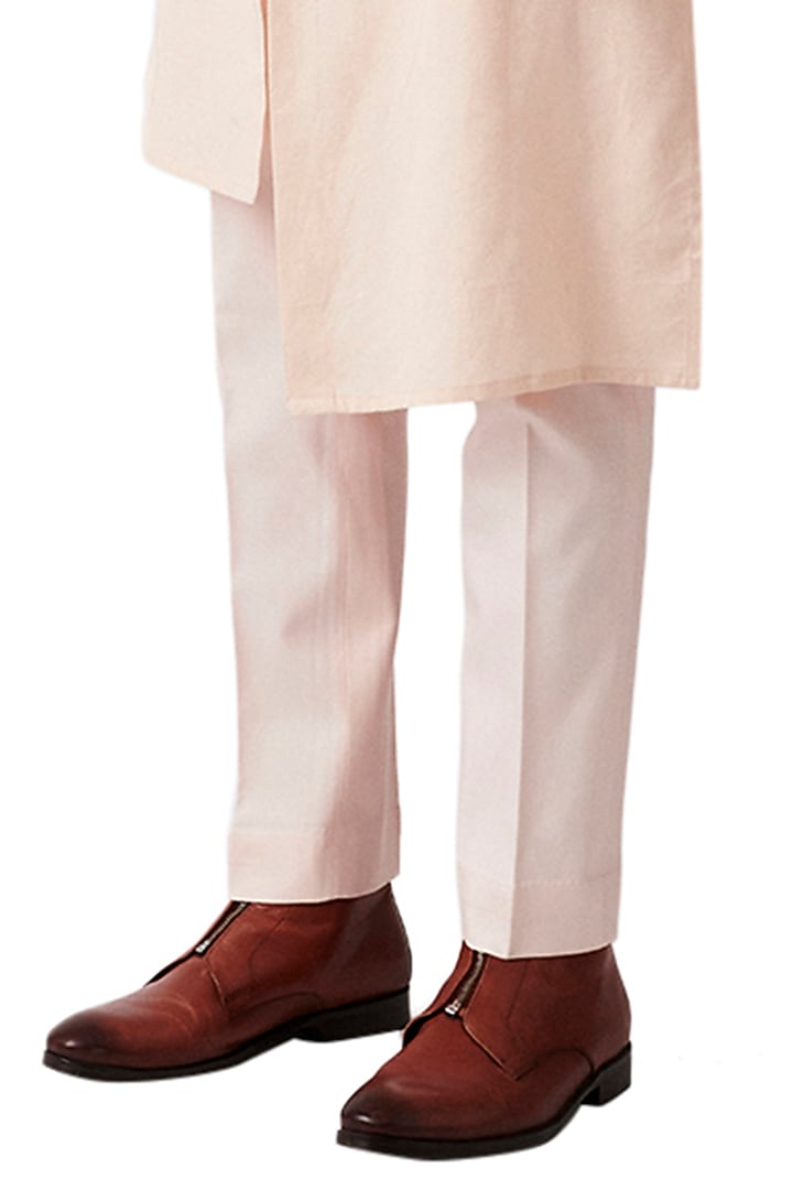 Peach Wool Jacket Set by Amaare at Pernia's Pop Up Shop