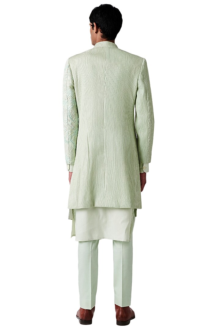 Pistachio Embroidered Indo Western Set by Amaare at Pernia's Pop Up Shop