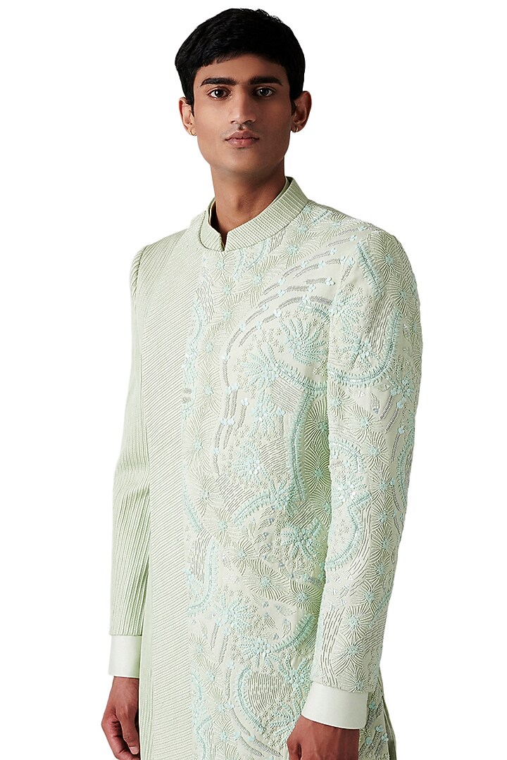 Pistachio Embroidered Indo Western Set by Amaare at Pernia's Pop Up Shop