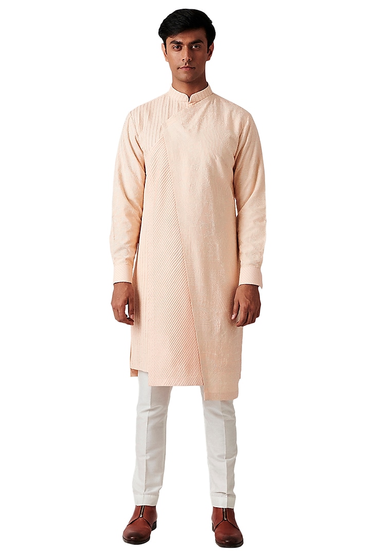 Straw Embroidered Kurta Set by Amaare