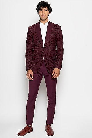 Wine Centaurus Tuxedo Set by Amaare