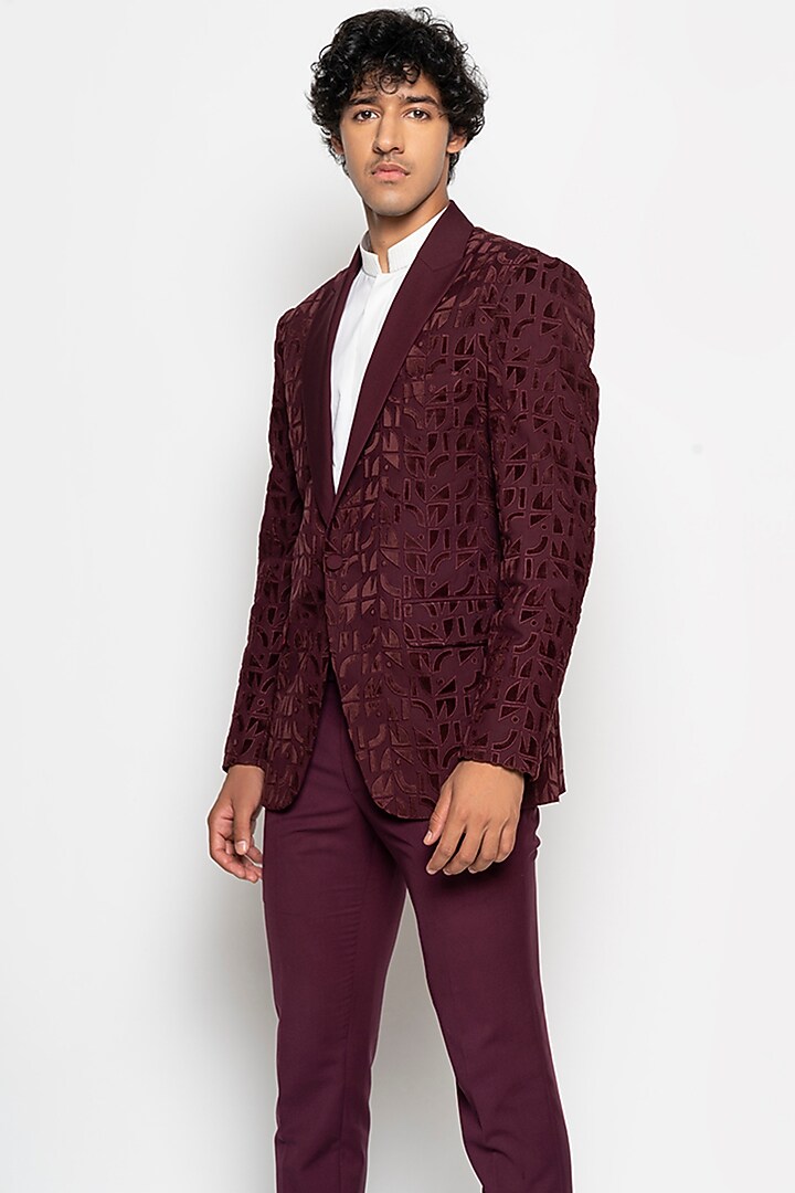 Wine Centaurus Tuxedo Set by Amaare at Pernia's Pop Up Shop