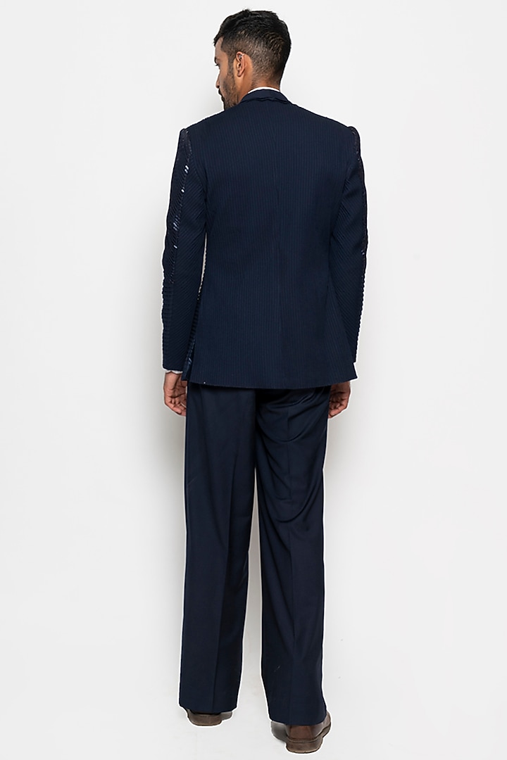Navy Blue Arcturus Tuxedo Set by Amaare at Pernia's Pop Up Shop