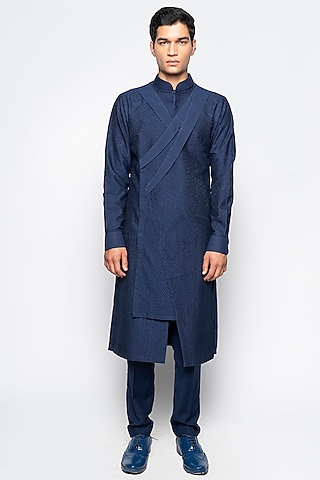 Navy Blue Eris Kurta Set by Amaare