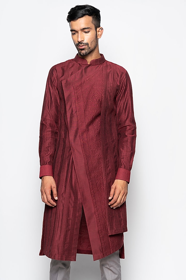 Wine Ariel Kurta Set by Amaare at Pernia's Pop Up Shop