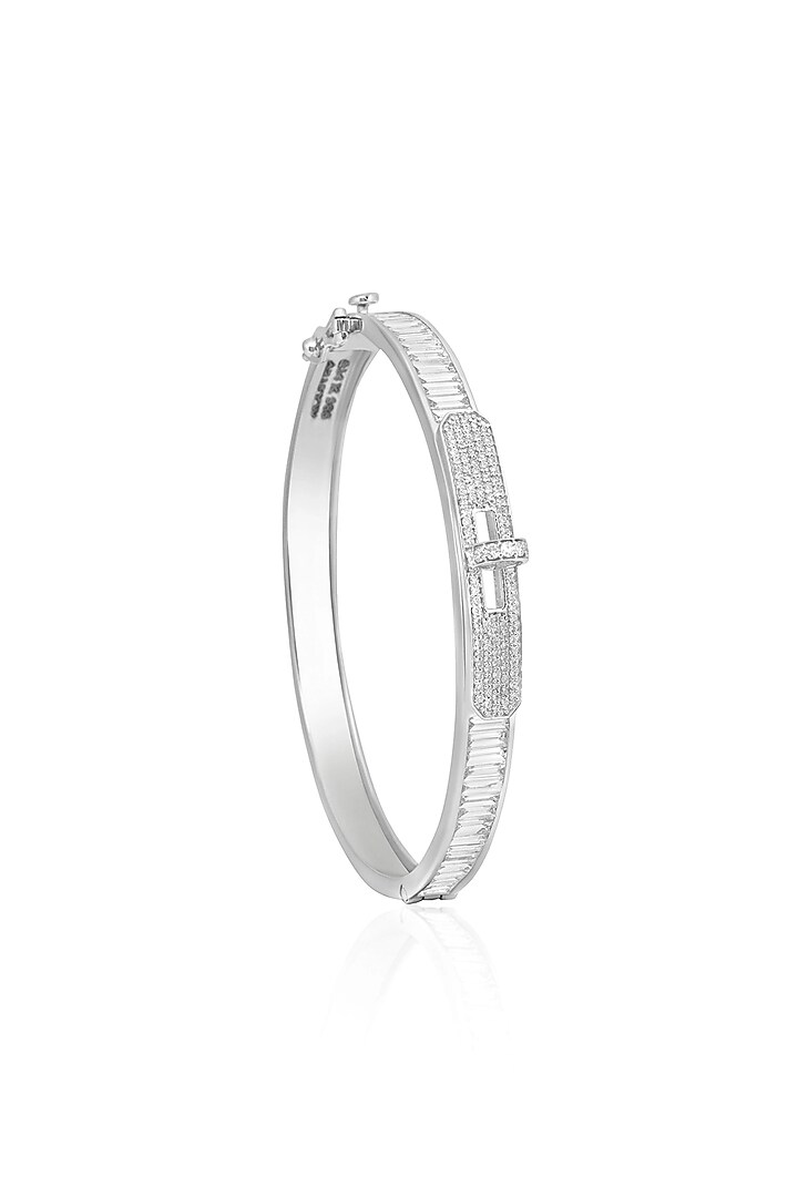 14kt White Gold Finish Diamond Bracelet by Amaris Jewels at Pernia's Pop Up Shop
