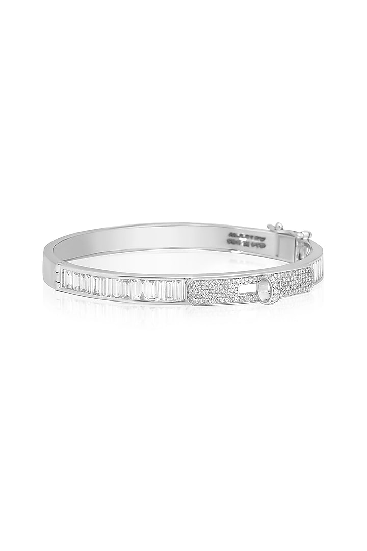 14kt White Gold Finish Diamond Bracelet by Amaris Jewels at Pernia's Pop Up Shop
