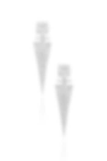 14kt White Gold Finish Diamond Earrings by Amaris Jewels at Pernia's Pop Up Shop