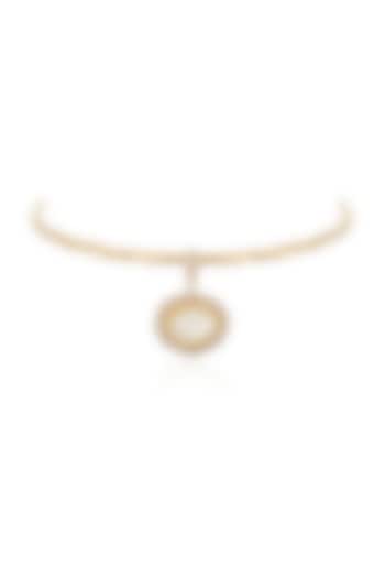 14kt Yellow Gold Finish Diamond Necklace by Amaris Jewels at Pernia's Pop Up Shop