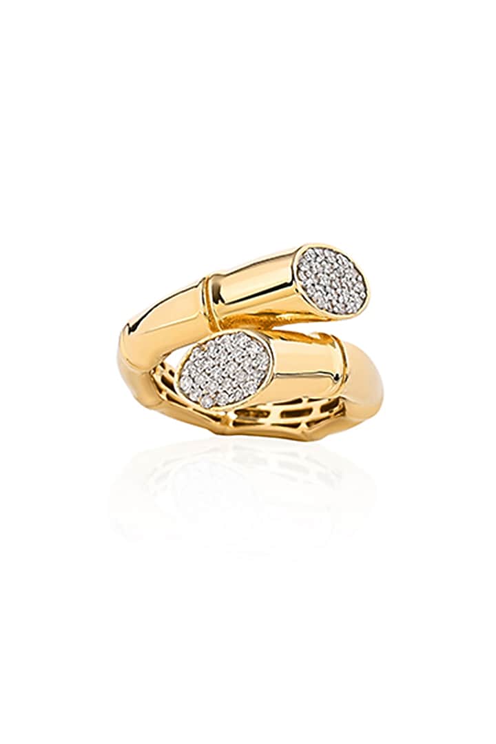 14kt Yellow Gold Finish Diamond Ring by Amaris Jewels at Pernia's Pop Up Shop