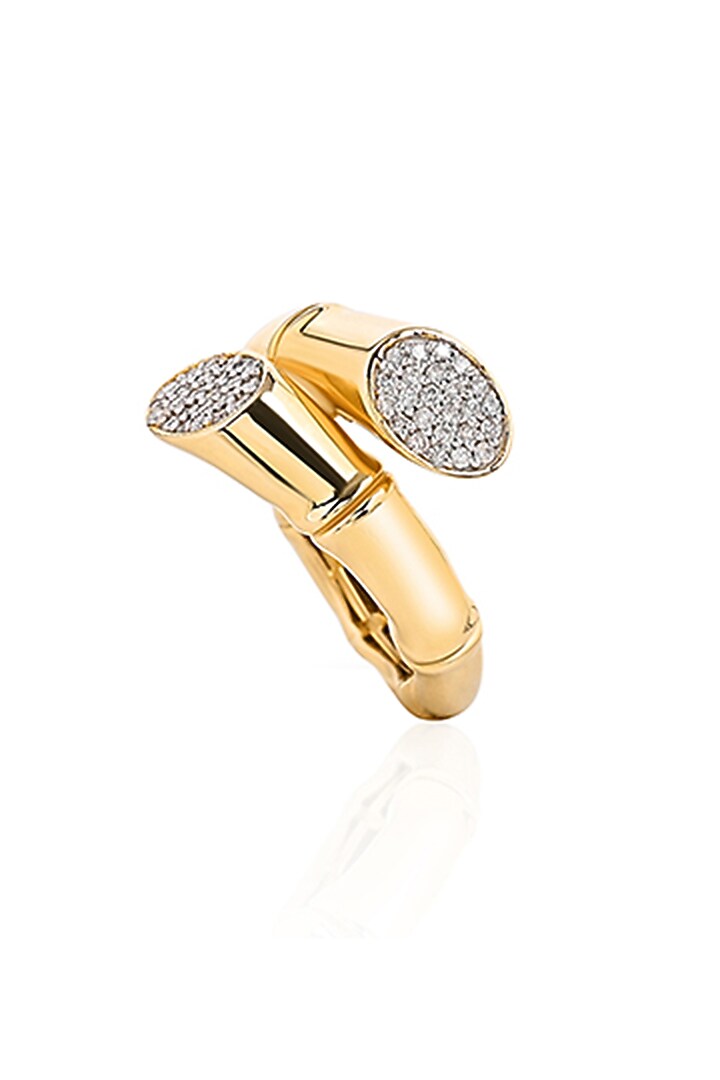 14kt Yellow Gold Finish Diamond Ring by Amaris Jewels at Pernia's Pop Up Shop