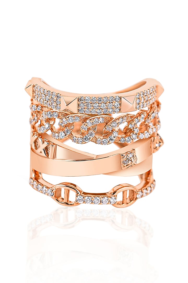 14kt Yellow Gold Finish Diamond Ring by Amaris Jewels at Pernia's Pop Up Shop