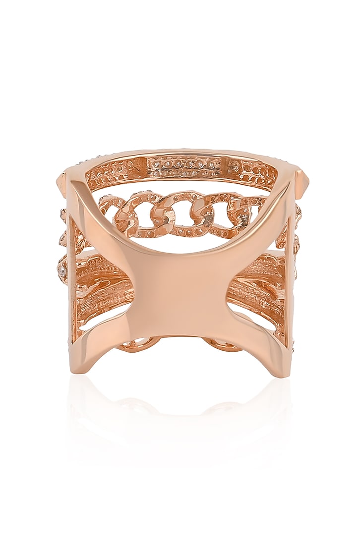 14kt Yellow Gold Finish Diamond Ring by Amaris Jewels at Pernia's Pop Up Shop