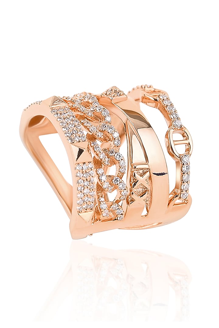 14kt Yellow Gold Finish Diamond Ring by Amaris Jewels at Pernia's Pop Up Shop