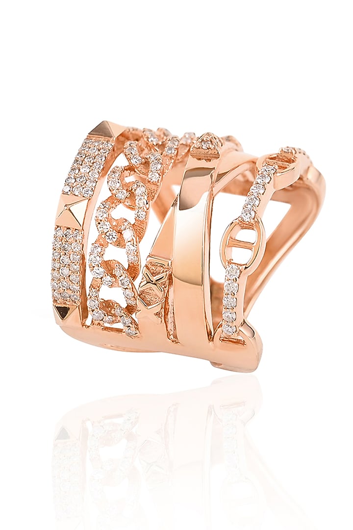 14kt Yellow Gold Finish Diamond Ring by Amaris Jewels at Pernia's Pop Up Shop