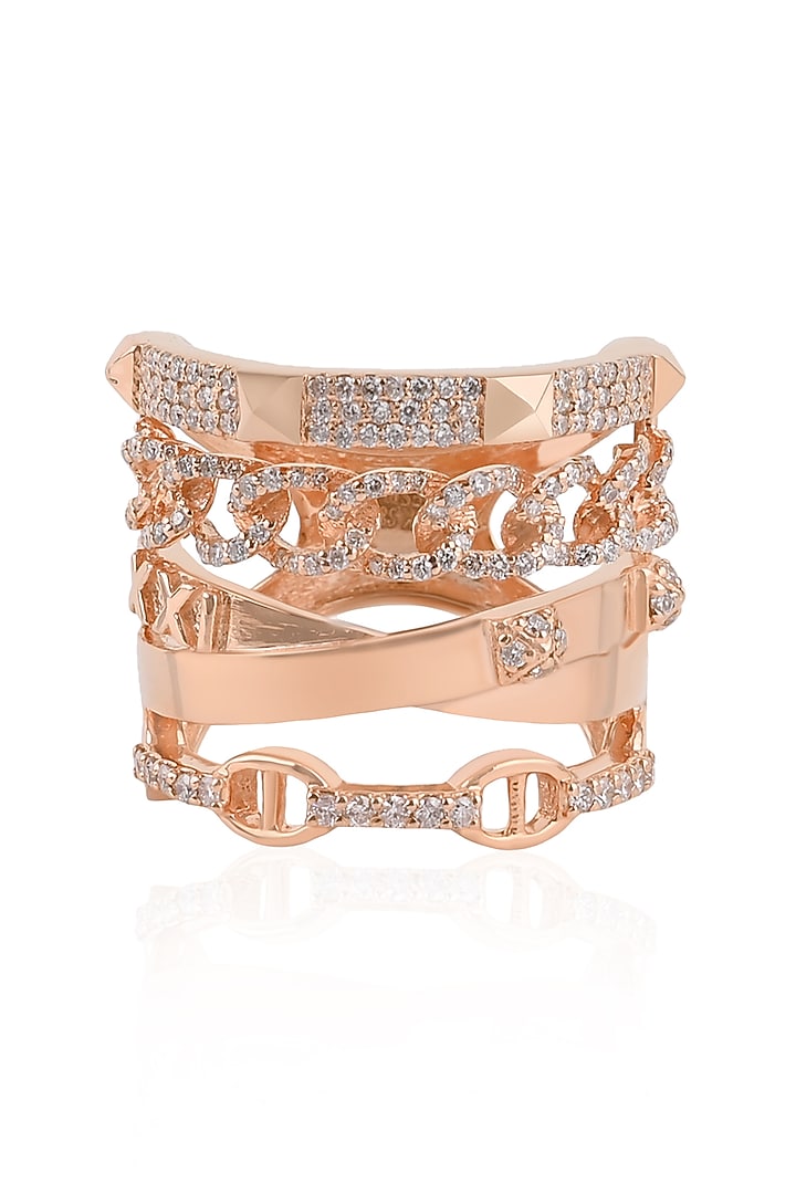 14kt Yellow Gold Finish Diamond Ring by Amaris Jewels at Pernia's Pop Up Shop