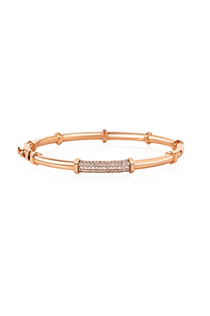14kt Yellow Gold Finish Diamond Petite Bracelet by Amaris Jewels at Pernia's Pop Up Shop