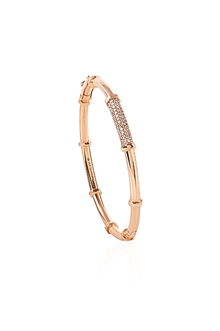 14kt Yellow Gold Finish Diamond Petite Bracelet by Amaris Jewels at Pernia's Pop Up Shop