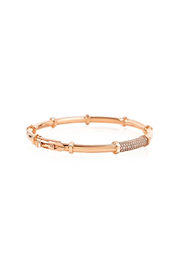14kt Yellow Gold Finish Diamond Petite Bracelet by Amaris Jewels at Pernia's Pop Up Shop