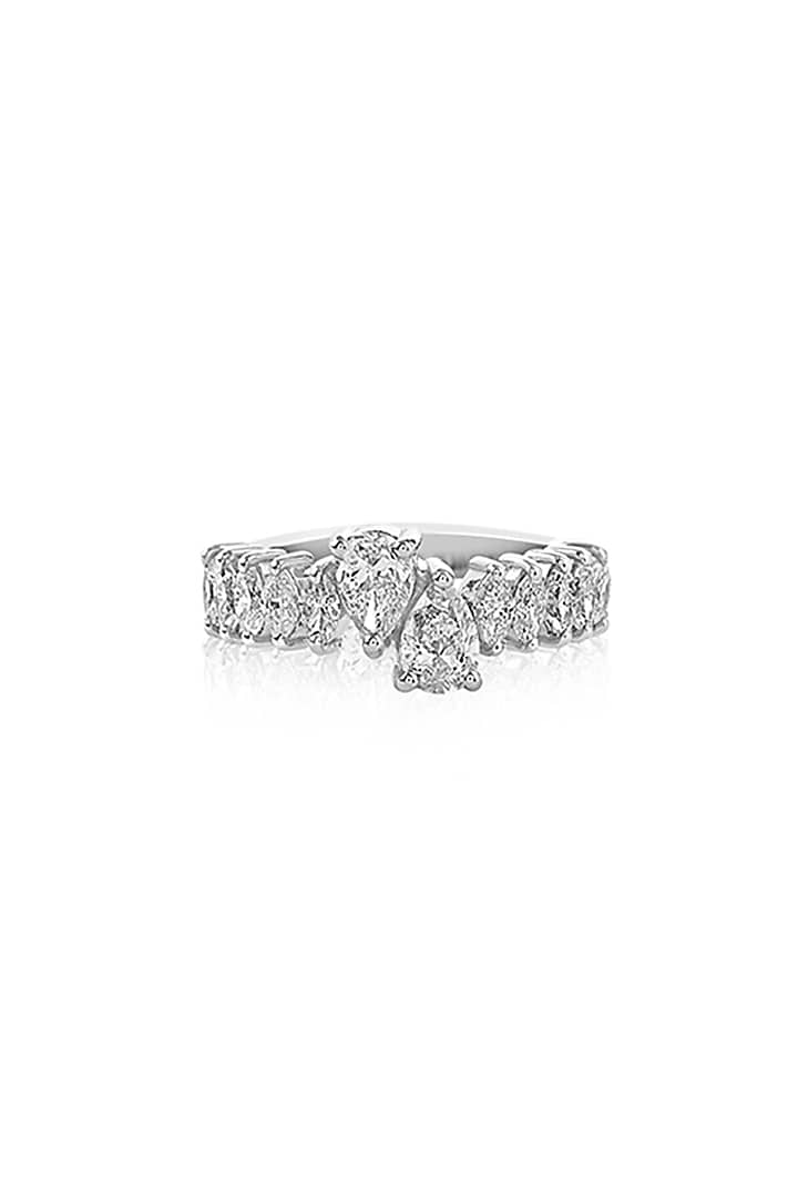 14kt White Gold Finish Diamond Ring by Amaris Jewels at Pernia's Pop Up Shop