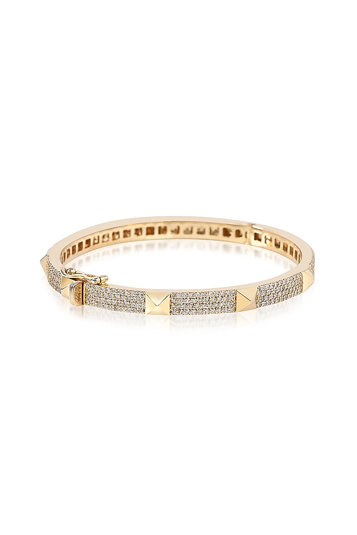 14kt Yellow Gold Finish Diamond Bracelet by Amaris Jewels at Pernia's Pop Up Shop